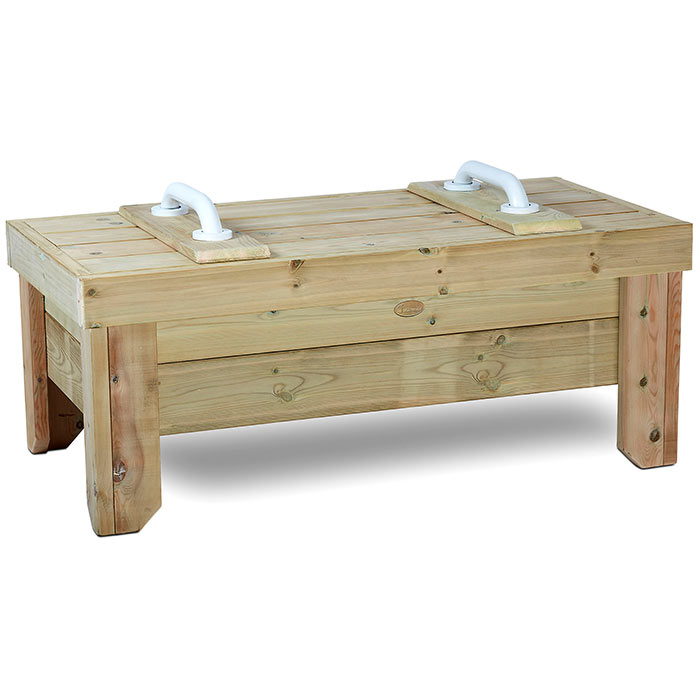 Outdoor Raised Sandpit With Wooden Lid