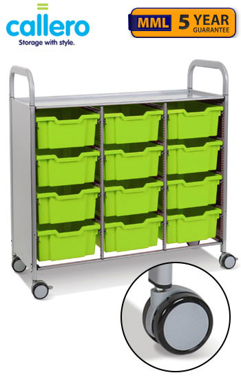 Callero Plus Treble Width Trolley With 12 Deep Trays