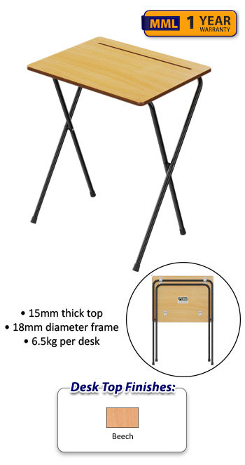 Z-Lite Standard Folding Exam Desk 600mm x 450mm