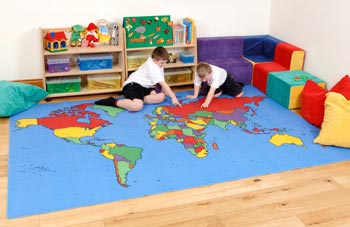 Gigantic World Map Rug - 3m x 2m