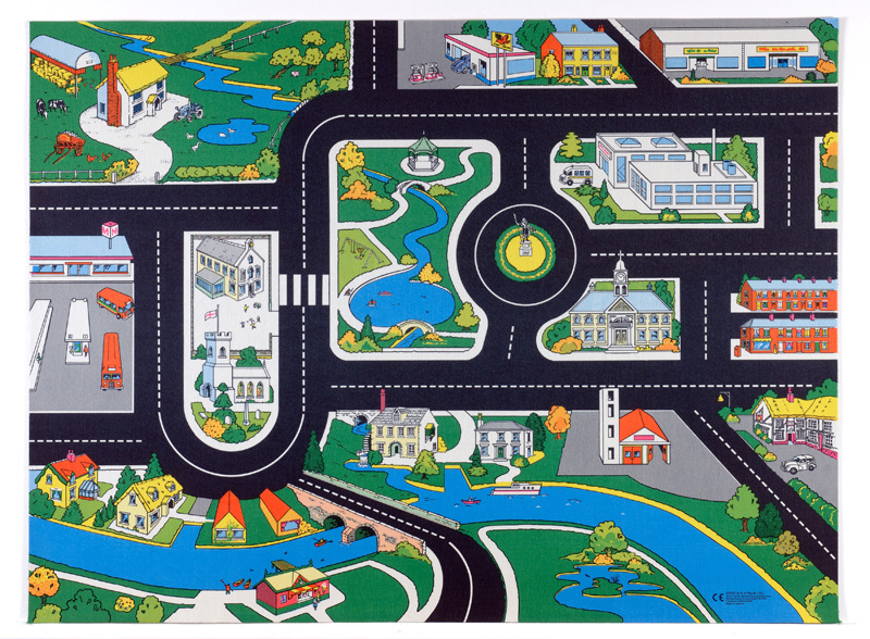 Large Town Roadway Playmat - 1.3m x 1m