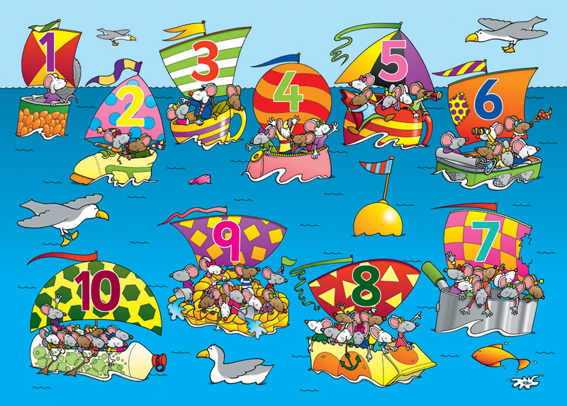 1-10 Mouse Boat Race Playmat - 1m Width