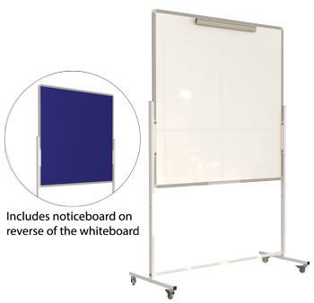 Mobile Flipchart Noticeboard Combi