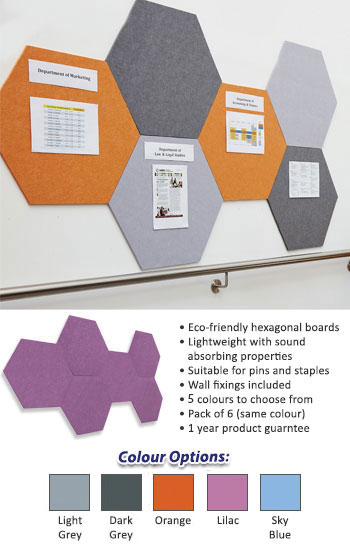 Eco Board - Hexagonal (Pack of 6)