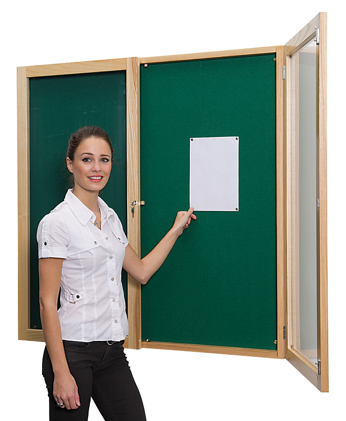 Decorative Beech Wood Frame Tamperproof Noticeboards