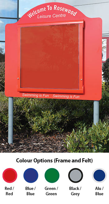 WeatherShield Contour Freestanding Outdoor Sign (Sunken Post) 