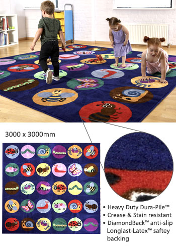 Kinder Mini Beasts 3m x 3m Carpet