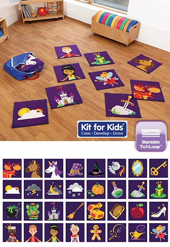 Story Time Interactive Carpet Tiles With Holdall