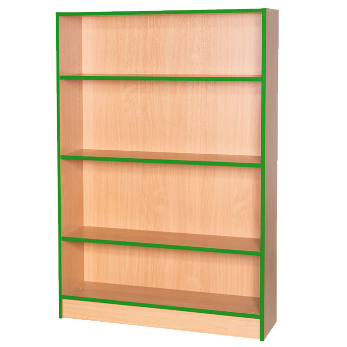Sturdy Storage Bookcase with Coloured Edge - 1500mm High