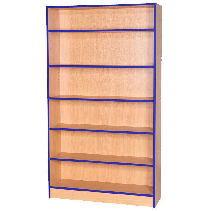 Sturdy Storage Bookcase with Coloured Edge - 1800mm High