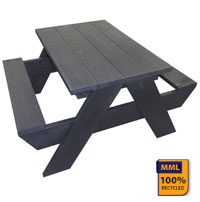 100% Recycled Junior A-Frame Picnic Table and Bench Set