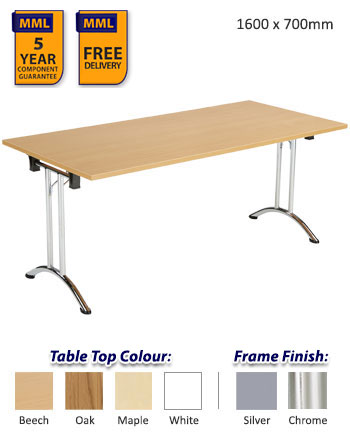 Rectangular Union Folding Table - 1600 x 700mm