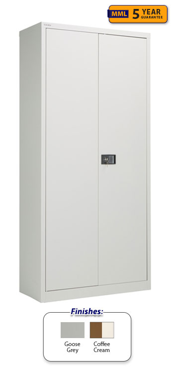 Bisley Steel Double Door Cupboard including 4 Shelves - 1950mm High