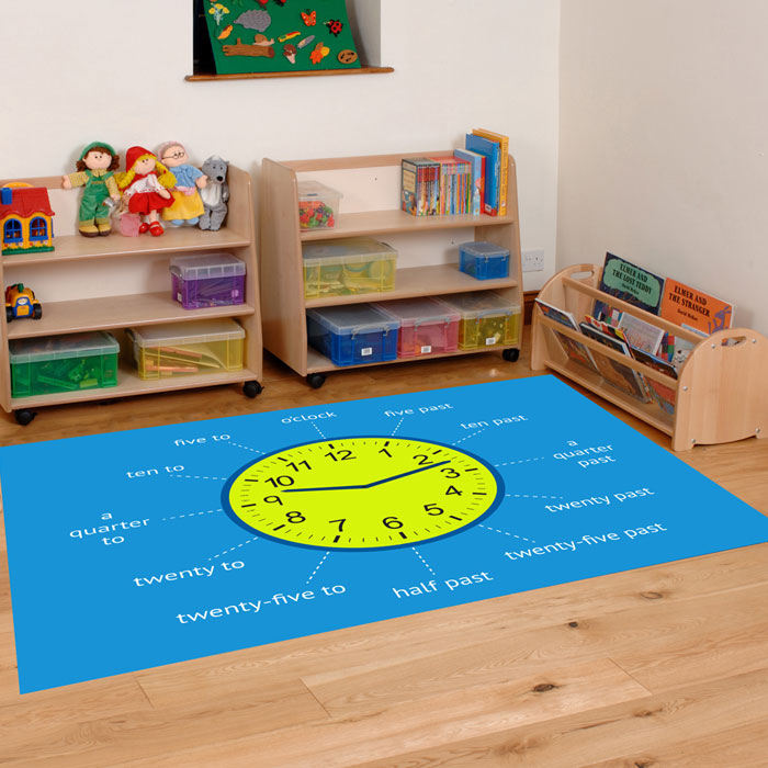 Tell The Time Clock Playmat - 2m x 1.5m