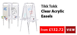 Tikk Tokk Clear Acrylic Easel Sets