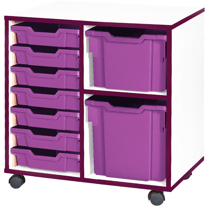 Jaz Storage Range - Double Width Variety Tray Units