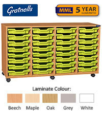 Gratnells 32 Shallow Tray Quad Column Unit