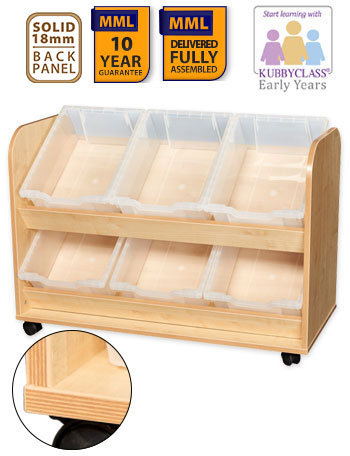 KubbyClass 2 Tier Easy Access Tray Trolley