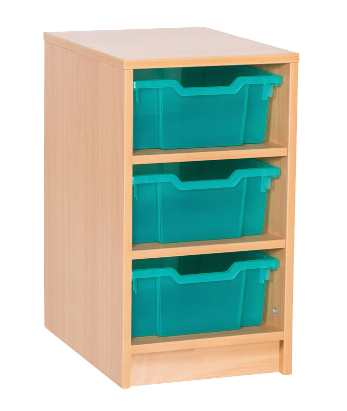 Sturdy Storage - Ready Assembled Cubbyhole Storage with 3 deep Trays (Static)