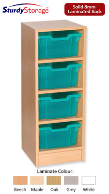 Sturdy Storage - Ready Assembled Cubbyhole Storage with 4 deep Trays (Static)