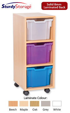 Sturdy Storage Cubbyhole Storage with Extra-Deep Trays - 3 Tray Single Unit