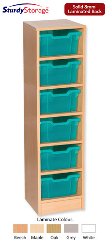 Sturdy Storage - Ready Assembled Cubbyhole Storage with 6 deep Trays (Static)