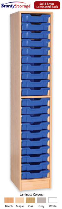 Sturdy Storage Single Column Unit - 20 Shallow Trays (Static)