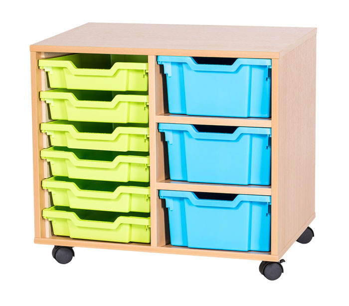 Sturdy Storage Cubbyhole Unit with 9 Variety Trays (Height 615mm)