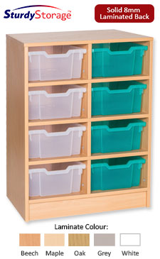 Sturdy Storage - Ready Assembled Cubbyhole Storage with 8 deep Trays (Static)