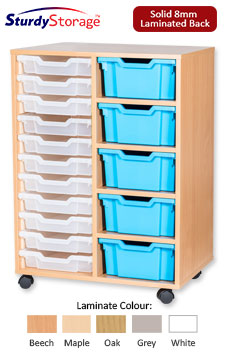 Sturdy Storage Cubbyhole Unit with 16 Variety Trays (Height 1025mm)