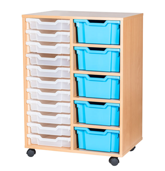 Sturdy Storage Cubbyhole Unit with 16 Variety Trays (Height 1025mm)
