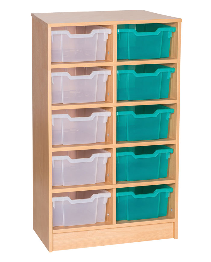 Sturdy Storage - Ready Assembled Cubbyhole Storage with 10 deep Trays (Static)