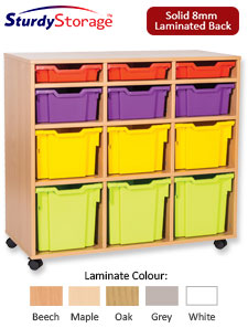 Sturdy Storage Cubbyhole Unit with 12 Variety Trays 