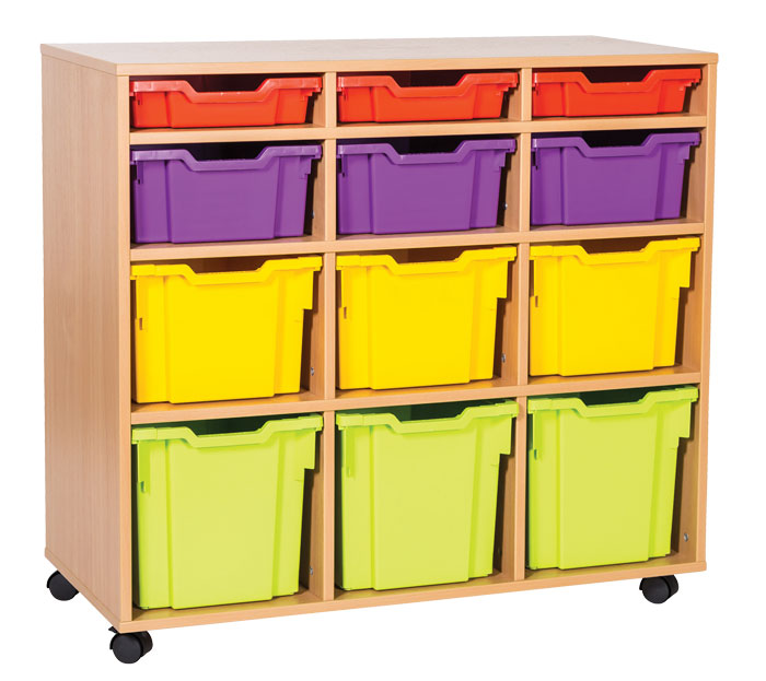 Sturdy Storage Cubbyhole Unit with 12 Variety Trays 