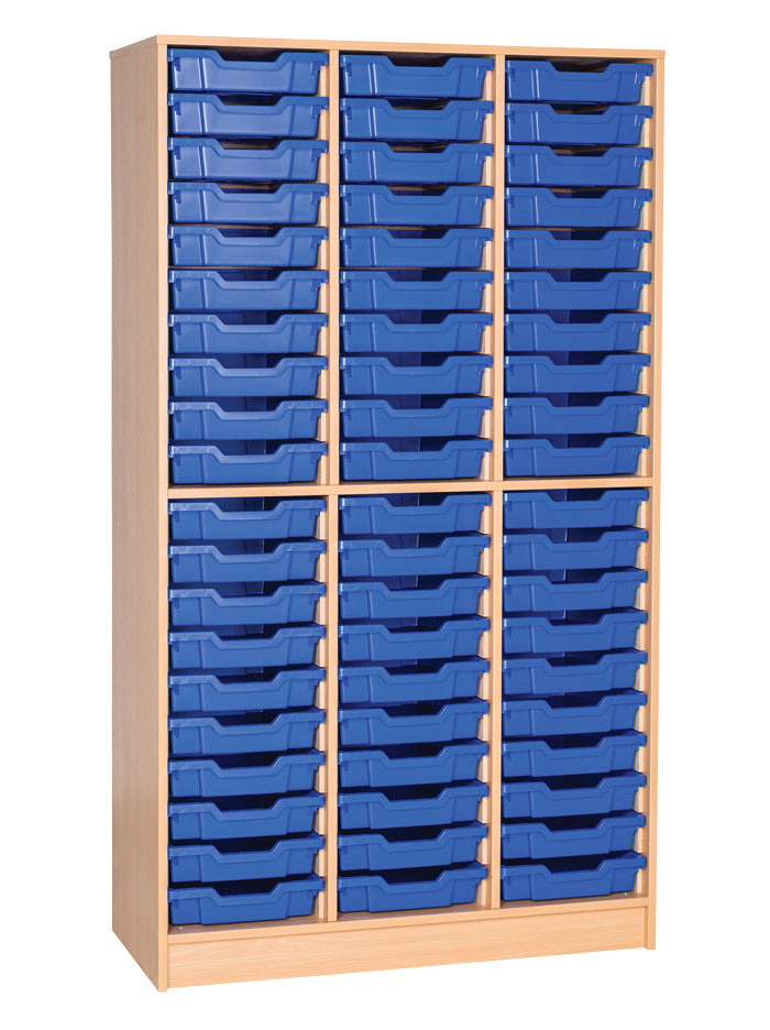 Sturdy Storage Triple Column Unit - 60 Shallow Trays (Static)