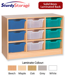 Sturdy Storage - Ready Assembled Cubbyhole Storage with 9 deep Trays (Static)