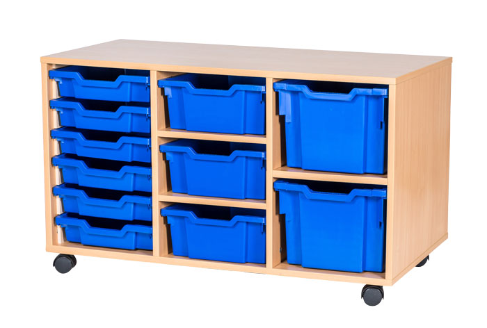 Sturdy Storage Cubbyhole Unit with 11 Variety Trays (Height 615mm)