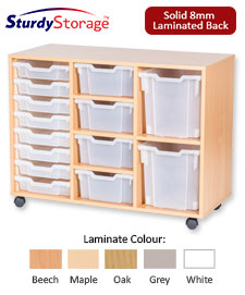 Sturdy Storage Cubbyhole Unit with 14 Variety Trays (Height 779mm)