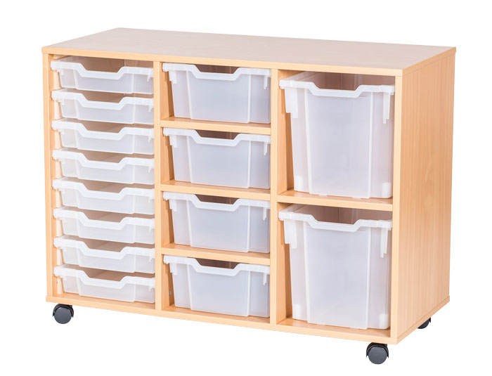 Sturdy Storage Cubbyhole Unit with 14 Variety Trays (Height 779mm)