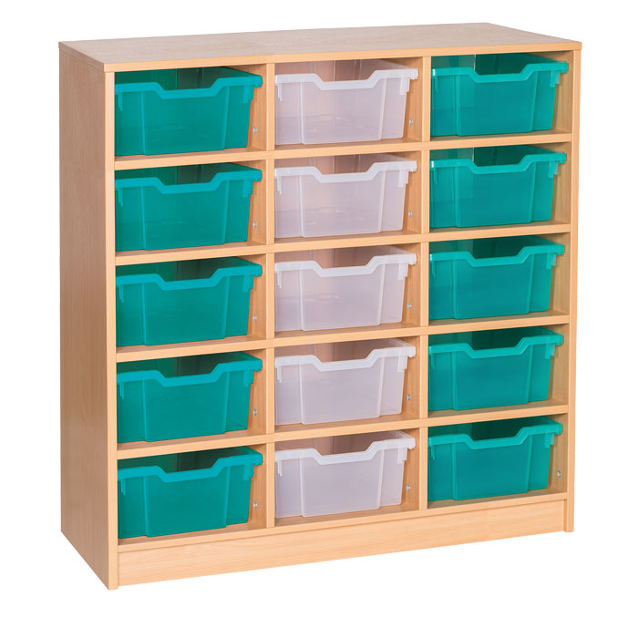 Sturdy Storage - Ready Assembled Cubbyhole Storage with 15 deep Trays (Static)