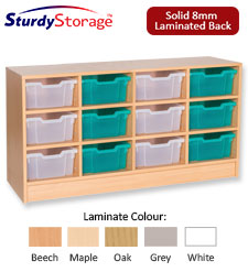 Sturdy Storage - Ready Assembled Cubbyhole Storage with 12 deep Trays (Static)