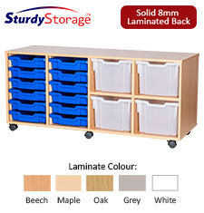 Sturdy Storage Cubbyhole Unit with 16 Variety Trays (Height 615mm)