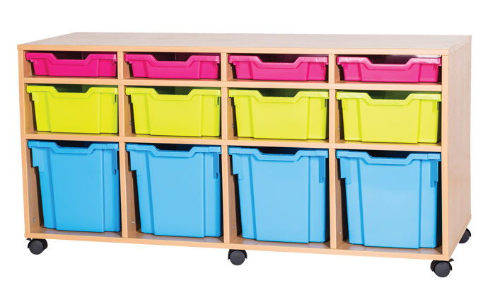 Sturdy Storage Cubbyhole Unit with 12 Variety Trays (Height 697mm)