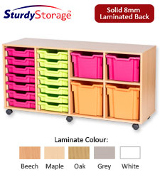 Sturdy Storage Cubbyhole Unit with 18 Variety Trays (Height 697mm)