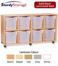 Sturdy Storage Cubbyhole Storage with Jumbo Trays - 8 Tray Quad Unit