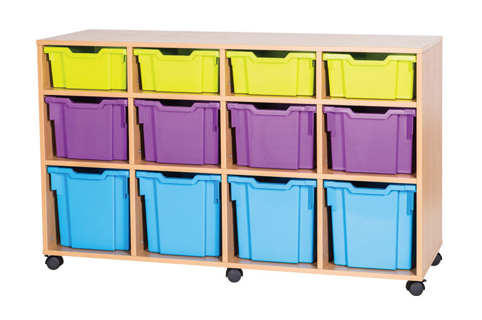 Sturdy Storage Cubbyhole Unit with 12 Variety Trays (Height 861mm)