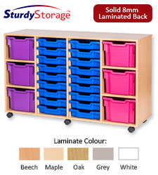 Sturdy Storage Cubbyhole Unit with 24 Variety Trays (Height 861mm)