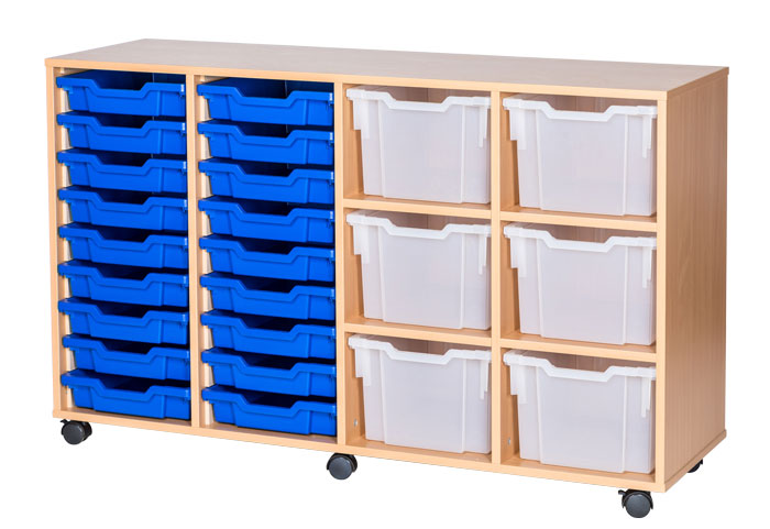 Sturdy Storage Cubbyhole Unit with 24 Variety Trays (Height 861mm)