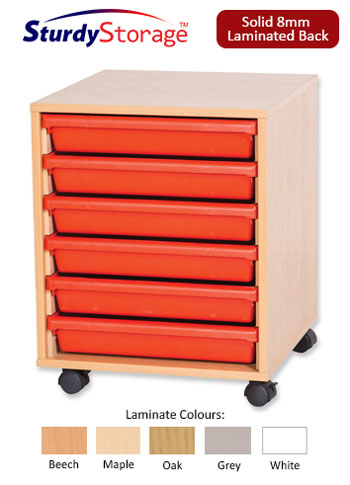 Sturdy Storage - Ready Assembled A3 Tray Unit - 6 Tray Unit