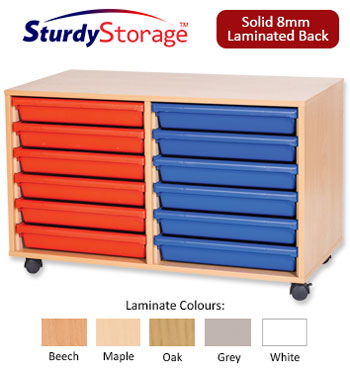 Sturdy Storage - Ready Assembled A3 Tray Unit - 12 Tray Unit